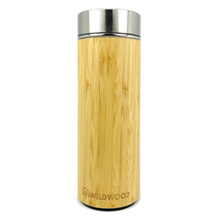 Bamboo Wood Insulated Drink Bottle with Tea Filter - Wildwood Eyewear | Sunglasses Canada