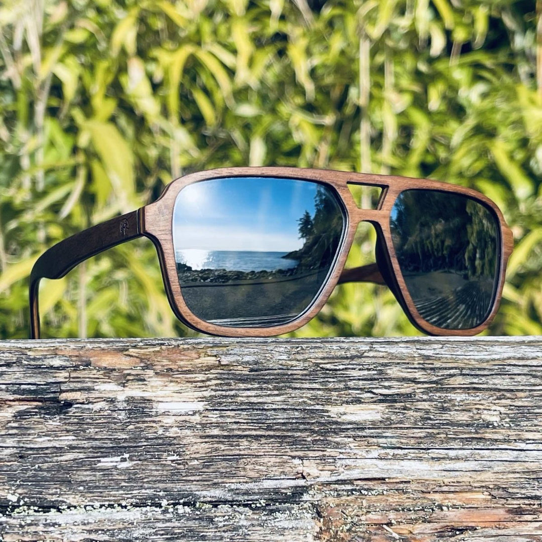 Wood Polarized Aviator Sunglasses for Men Women Amazon.com: WOODONLY Aviator Wood Polarized Sunglasses - 100  main image 2